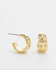 Bryan Anthonys To The Moon & Back Hoop Earrings in Gold