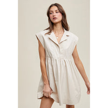Load image into Gallery viewer, Stay When It&#39;s Tough Collared Sleeveless Mini Dress