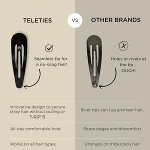Teleties Snap Clip in Brown