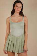 Load image into Gallery viewer, I know A Few Things Pleated Skirt Activewear Dress in Sage