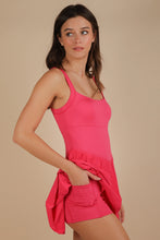 Load image into Gallery viewer, I know A Few Things Pleated Skirt Activewear Dress in Hot Pink