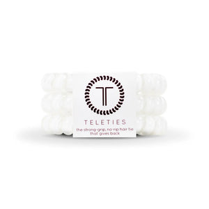 Teleties Large Hair Tie in Coconut White