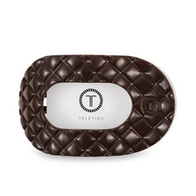 Load image into Gallery viewer, Teleties Large Flat Round Clip Truly Taupe Quilted