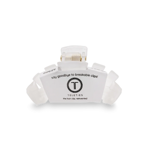 Teleties Classic Tiny Hair Clip in Coconut White