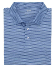 Load image into Gallery viewer, Coastal Cotton Cobalt Mosiac Printed Polo