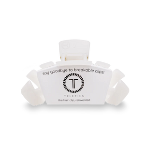 Teleties Classic Medium Hair Clip in Coconut White