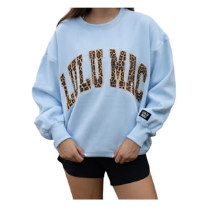 Lulu Mac Leopard Logo in Light Blue