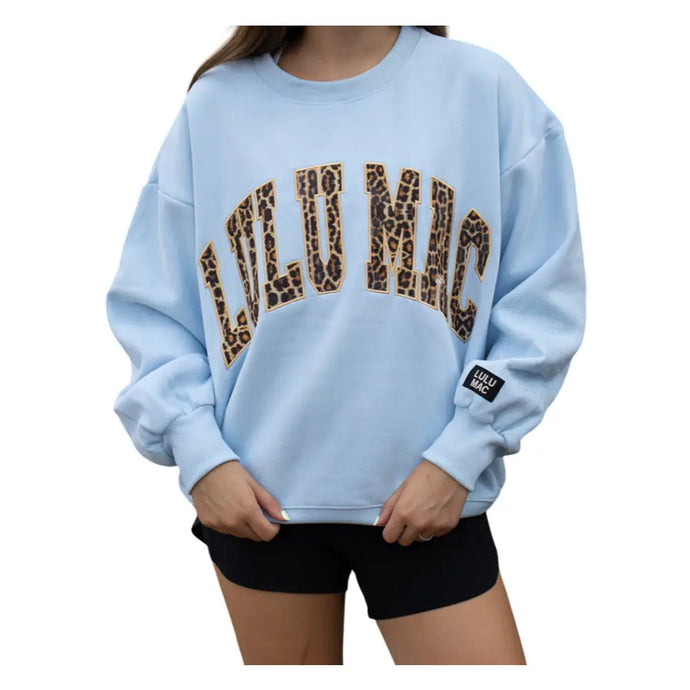 Lulu Mac Leopard Logo in Light Blue