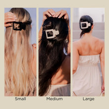 Load image into Gallery viewer, Teleties Small Flat Square Clip in Coconut White