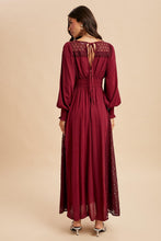Load image into Gallery viewer, Ain&#39;t No Way Lace Panel V-Neck Maxi Dress