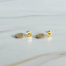 Load image into Gallery viewer, Eternal Sunshine Edgy Chic Pin Shape Gold Earrings