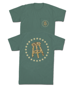 Barstool Sports Stool & Stars Camo SS Pocket Tee in Green