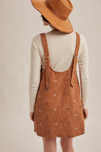 Load image into Gallery viewer, Loving Me Floral Embroidered Corduroy Overall Dress