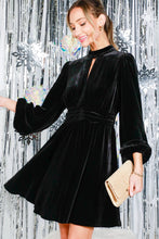 Load image into Gallery viewer, Give Me What You Got Velvet Mock Neck Dress