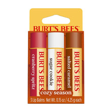 Load image into Gallery viewer, Holiday Cozy Season Moisturizing Lip Balm Gift Set, 3 Pack