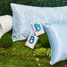 Load image into Gallery viewer, Kitsch x Bridgerton King Satin Pillowcase Toile De Blue