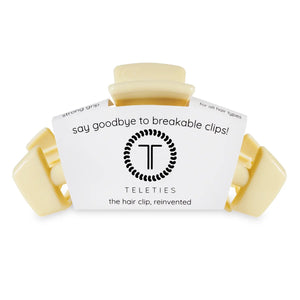 Teleties Classic Large Hair Clip Butter Yellow