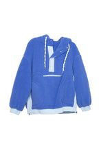 Load image into Gallery viewer, See You Two-Toned Sherpa Pullover Hoodie in Blue