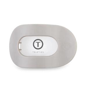 Teleties Small Flat Round Clip Silver Flames