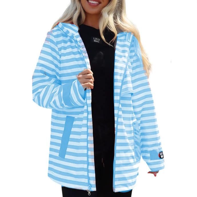 Lulu Mac Raincoat Darby in Blue/White