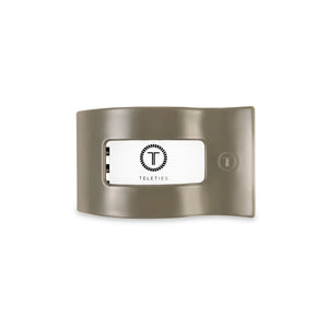 Teleties Small Flat Rectangle Clip in Sage It Ain't So