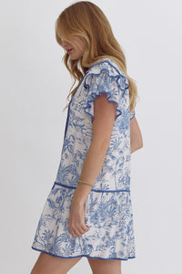 Always Forever Ruffle Sleeve Floral Dress