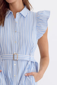 Off The Charts Stripe Midi Dress