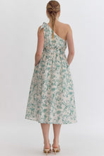 Load image into Gallery viewer, Nothing But Love One Shoulder Midi Dress Green
