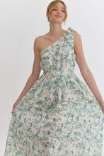 Load image into Gallery viewer, Nothing But Love One Shoulder Midi Dress Green