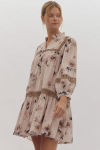 Till the World Ends 3/4 Sleeve Floral Dress