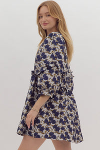 The Right One Floral Textured Dress