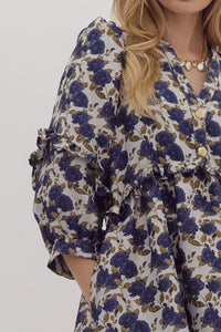 The Right One Floral Textured Dress