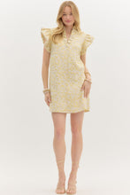 Load image into Gallery viewer, Heart Of Gold Bubble Flutter Sleeve Mini Dress