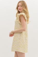 Load image into Gallery viewer, Heart Of Gold Bubble Flutter Sleeve Mini Dress