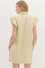 Load image into Gallery viewer, Heart Of Gold Bubble Flutter Sleeve Mini Dress