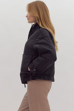 Load image into Gallery viewer, Nice for What Quilted Zip Up Jacket in Black