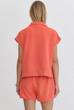 Load image into Gallery viewer, Putting Sugar on Me Half Zip Top Orange Red