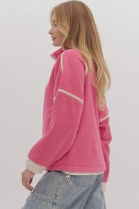 Sweet but Psycho Fleece Half Zip Pullover