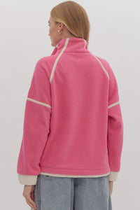 Sweet but Psycho Fleece Half Zip Pullover