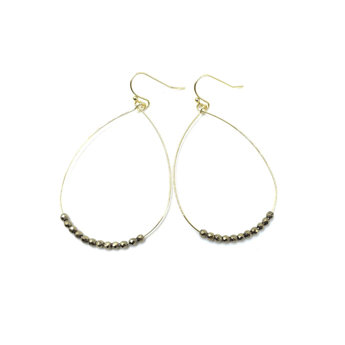 Erin Gray Aster Earrings in Pyrite