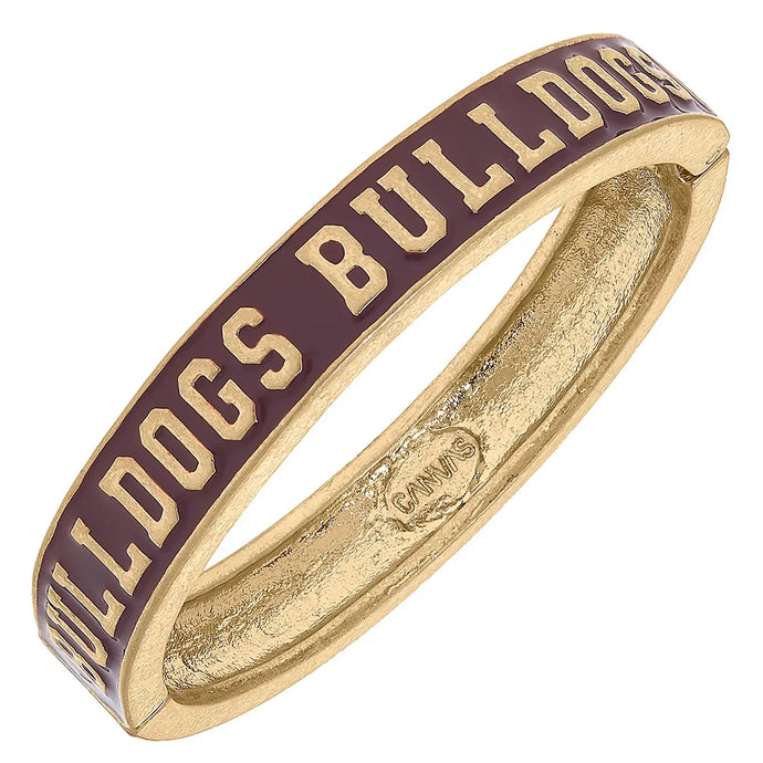 Mississippi State Bulldogs Enamel Hinge Bangle in Maroon