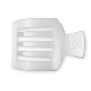 Teleties Large Flat Square Clip Coconut White