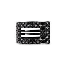 Load image into Gallery viewer, Teleties Small Flat Rectangle Clip in Jet Black Quilted