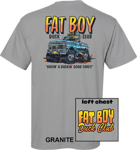 Fat Boy Duck Club Truck SS Tee in Granite
