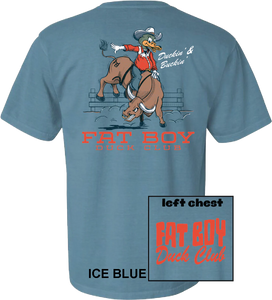 Fat Boy Duck Club Bull SS Tee in Ice Blue