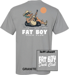 Fat Boy Duck Club Guitar SS Tee in Granite