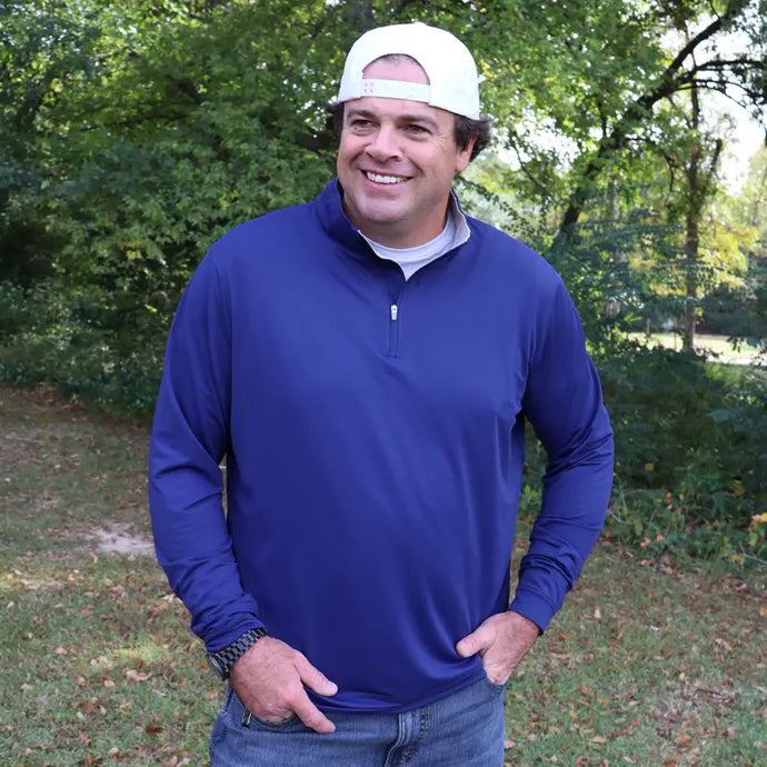 Southern Limit 1/4 Zip Pullover in Navy