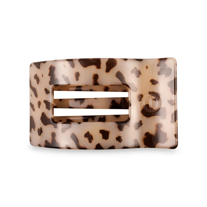 Teleties Large Flat Rectangle Clip Blonde Tortoise