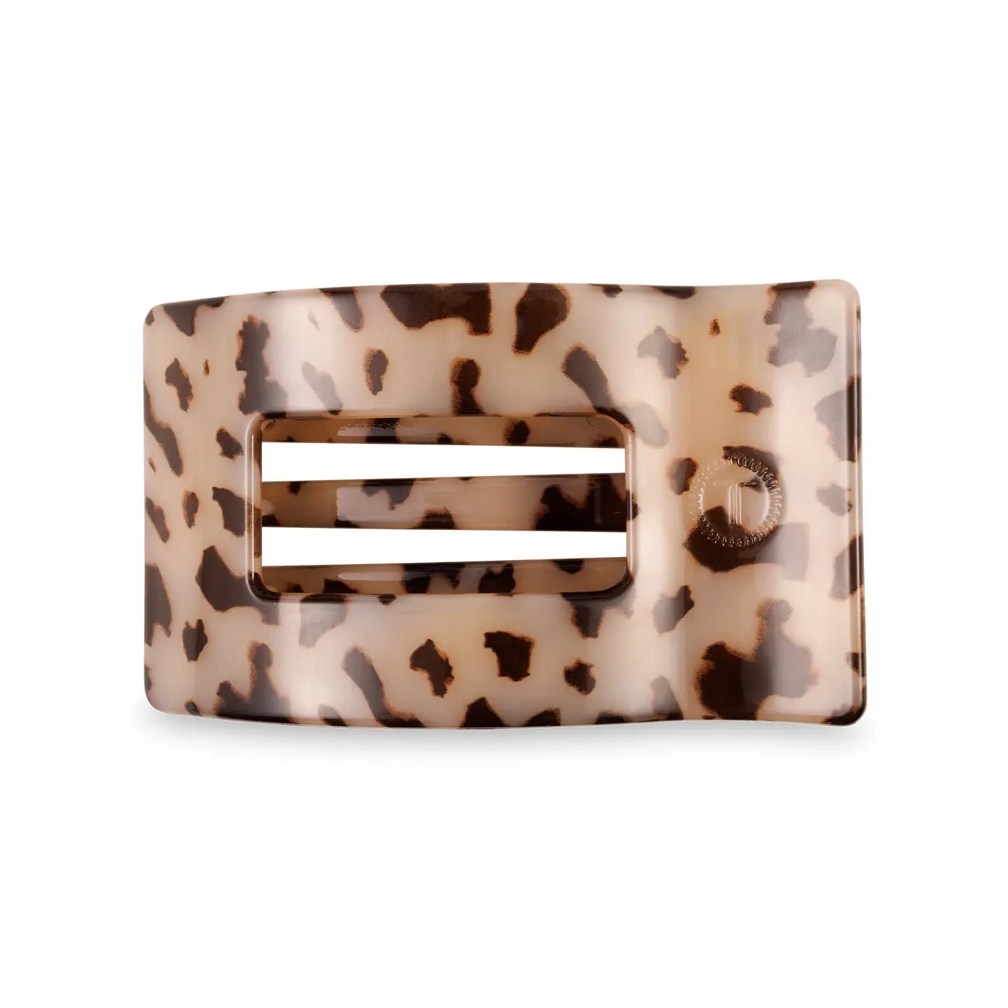 Teleties Large Flat Rectangle Clip Blonde Tortoise