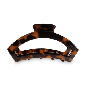 Teleties Small Open Hair Clip in Tortoise